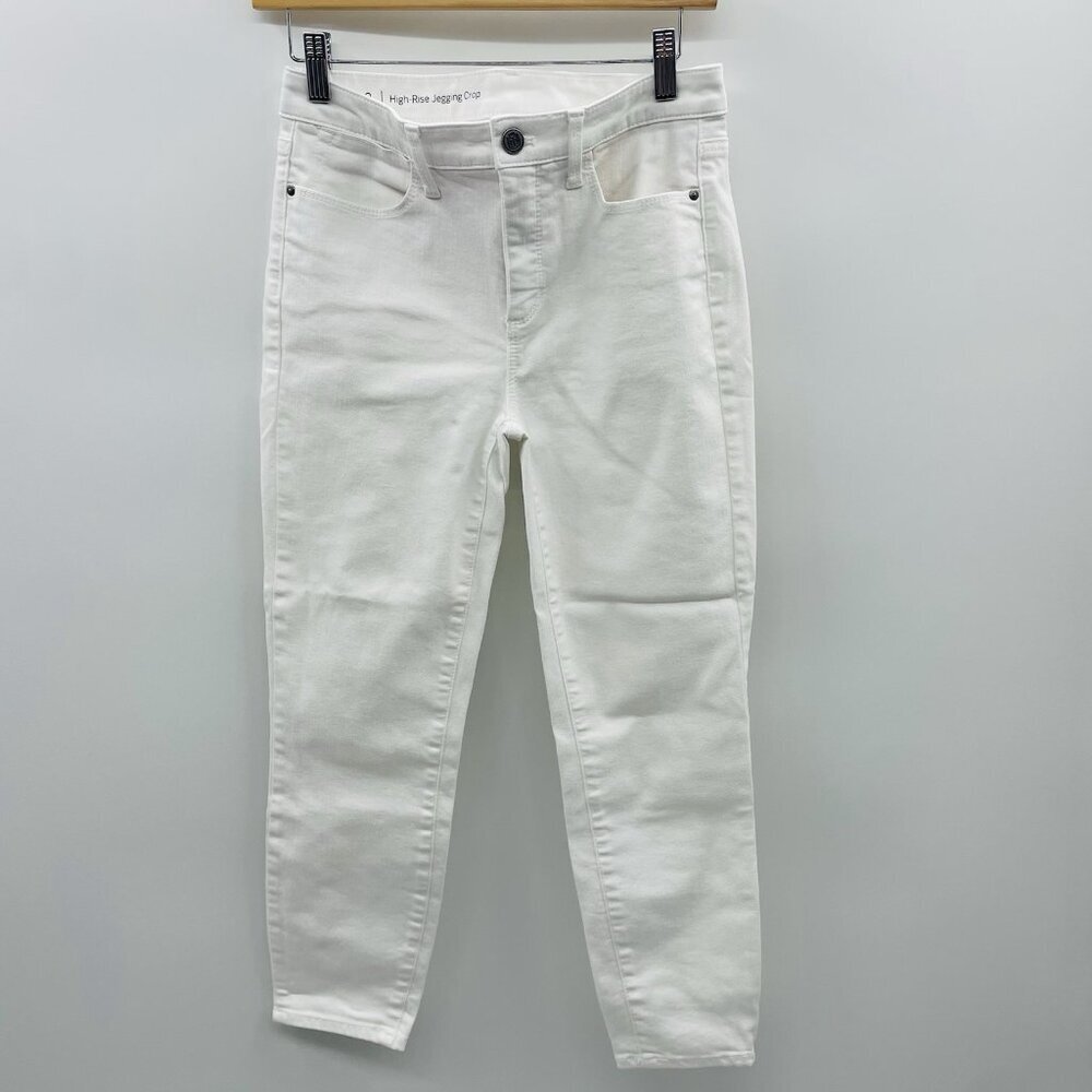 Talbots Womens Size 2 High Rise Jegging Crop Stretch Skinny Jeans in‎ White - Picture 2 of 8